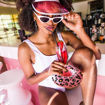 Picture of INFLATABLE CUP HOLDER ROSE LEOPARD
